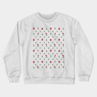 Simple Protea Flower Pattern Crewneck Sweatshirt